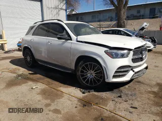 2023 Mercedes-Benz GLE 450 with VIN 4JGFB5KB7PA933099, listed as a Copart auction lot 45245835 with 28,455 mi miles and Salvage title. Bid and sale history available at DreamBid. Image 4.