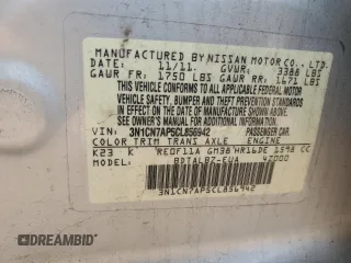 2012 Nissan Versa SV with VIN 3N1CN7AP5CL856942, listed as a Copart auction lot 53145475 with 160,830 mi miles and Clean Title. Bid and sale history available at carsss.com. Image 12.