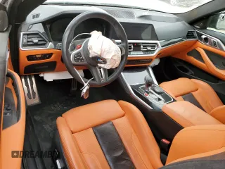 2023 BMW M4 Competition with VIN WBS33AZ03PCL68087, listed as a Copart auction lot 47988205 with 33,398 mi miles and Salvage Title. Bid and sale history available at carsss.com. Image 8.