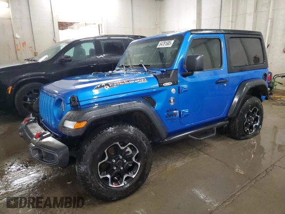 2021 Jeep Wrangler Sport с VIN 1C4GJXAN5MW712439, выставлен на аукционе Copart как лот 54781685 с пробегом 26 463 миль миль и Списание • Salvage title. История ставок и продаж доступна на DreamBid. Изображение 1.
