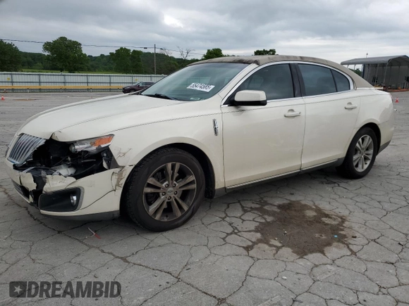 2009 Lincoln MKS with VIN 1LNHM93R89G603297, listed as a Copart auction lot 55474585 with 111,760 mi miles and Salvage title. Bid and sale history available at DreamBid. Image 1.