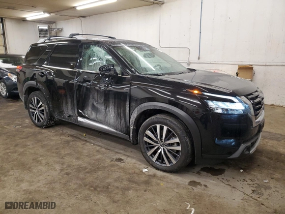 2022 Nissan Pathfinder Platinum with VIN 5N1DR3DK5NC270525, listed as a Copart auction lot 45539095 with 36,647 mi miles and Salvage Title. Bid and sale history available at carsss.com. Image 4.