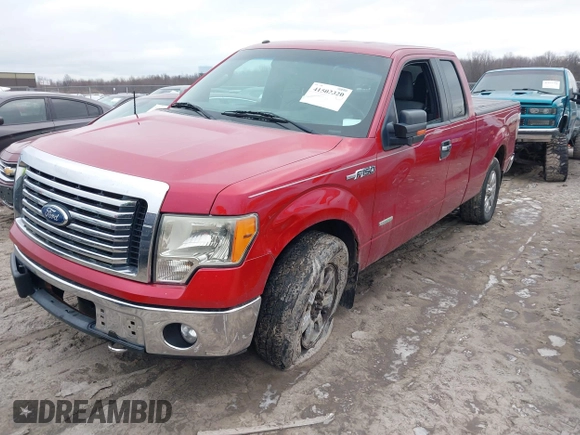 2011 Ford F-150 XL with VIN 1FTFX1ET4BKD64038, listed as a IAAI auction lot 41502320 with 174,635 mi miles. Bid and sale history available at carsss.com. Image 2.