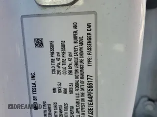 2023 Tesla Model 3 with VIN 5YJ3E1EA4PF566177, listed as a Copart auction lot 48504015 with Not Provided miles and Clean Title. Bid and sale history available at DreamBid. Image 12.