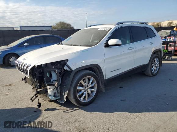 2016 Jeep Cherokee Limited with VIN 1C4PJLDS9GW362991, listed as a Copart auction lot 43724015 with 121,014 mi miles and Salvage Title. Bid and sale history available at carsss.com. Image 1.