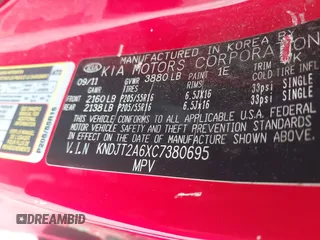 2012 Kia Soul + with VIN KNDJT2A6XC7380695, listed as a IAAI auction lot 42205681 with 183,523 mi miles and . Bid and sale history available at DreamBid. Image 9.