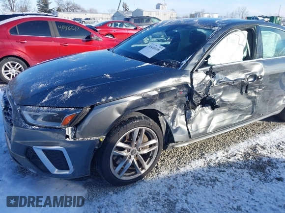 2021 Audi A4 S line Premium with VIN WAUDAAF4XMA042607, listed as a IAAI auction lot 41410399 with 65,287 mi miles and . Bid and sale history available at DreamBid. Image 6.
