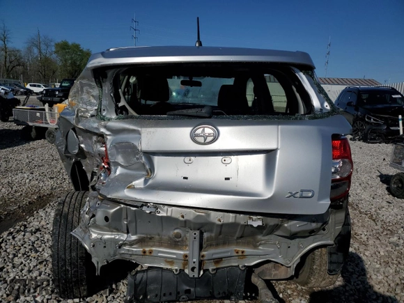 2013 Scion xD with VIN JTKKUPB40D1035989, listed as a Copart auction lot 52076475 with 213,548 mi miles and Salvage Title. Bid and sale history available at carsss.com. Image 6.