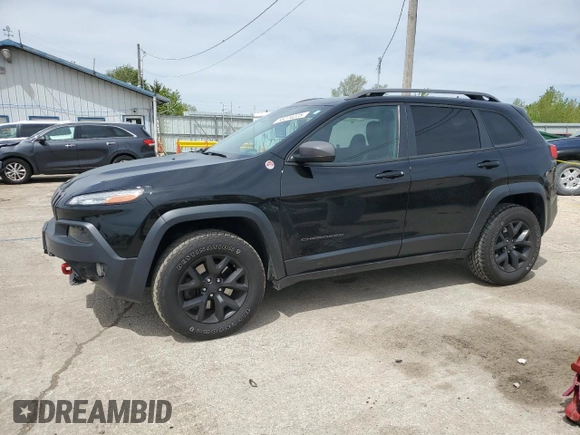 2017 Jeep Cherokee Trailhawk z VIN 1C4PJMBS2HW546180, wystawiony jako Copart lot #55274225 z przebiegiem 116 351 mil mil oraz Szkoda całkowita • Salvage title. Historia ofert i sprzedaży dostępna na DreamBid. Obrazek 1.