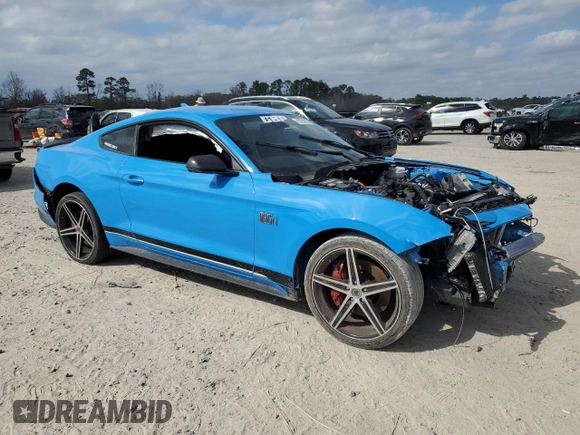 2022 Ford Mustang Mach 1 with VIN 1FA6P8R0XN5551110, listed as a Copart auction lot 43288855 with Not provided miles and Salvage title. Bid and sale history available at DreamBid. Image 4.