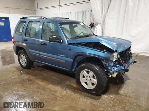 2004 Jeep Liberty Sport with VIN 1J4GK48K04W127981, listed as a Copart auction lot 51804135 with 166,710 mi miles and Salvage Title. Bid and sale history available at DreamBid. Image 4.