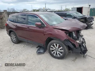 2021 Honda Pilot EX-L with VIN 5FNYF6H55MB061209, listed as a Copart auction lot 51140375 with Not Provided miles and Salvage Title. Bid and sale history available at DreamBid. Image 4.