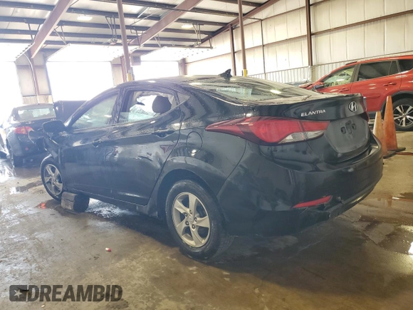 2014 Hyundai Elantra SE z VIN KMHDH4AE9EU218719, wystawiony jako Copart lot #57608475 z przebiegiem Nie podano mil oraz Szkoda całkowita • Salvage title. Historia ofert i sprzedaży dostępna na DreamBid. Obrazek 2.
