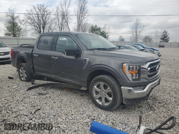2023 Ford F-150 XL with VIN 1FTEW1EP8PKF20042, listed as a Copart auction lot 55163335 with 26,870 mi miles and Salvage title. Bid and sale history available at DreamBid. Image 4.