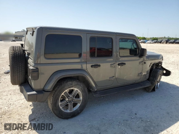 2022 Jeep Wrangler Unlimited Sahara with VIN 1C4HJXEG8NW164969, listed as a Copart auction lot 52241645 with 64,263 mi miles and Salvage title. Bid and sale history available at DreamBid. Image 3.