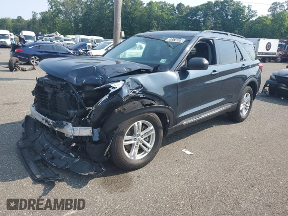 2023 Ford Explorer XLT z VIN 1FMSK8DHXPGA17886, wystawiony jako Copart lot #59276655 z przebiegiem 93 187 mil mil oraz Szkoda całkowita • Salvage title. Historia ofert i sprzedaży dostępna na DreamBid. Obrazek 1.