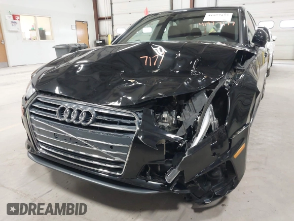 2019 Audi A4 Premium Plus with VIN WAUENAF48KA041431, listed as a IAAI auction lot 41977177 with 53,537 mi miles. Bid and sale history available at carsss.com. Image 17.