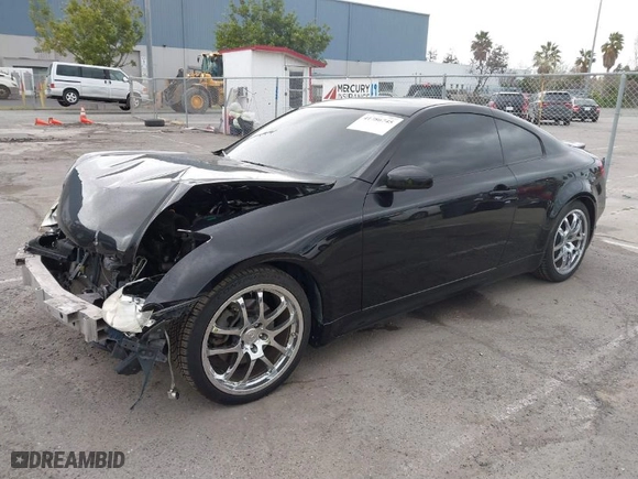 2006 Infiniti G35 Coupe with VIN JNKCV54E96M715117, listed as a IAAI auction lot 41786745 with 138,368 mi miles. Bid and sale history available at carsss.com. Image 2.