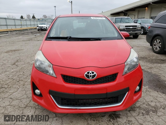 2014 Toyota Yaris L with VIN JTDKTUD34ED578405, listed as a Copart auction lot 51977115 with 92,721 mi miles and Salvage Title. Bid and sale history available at carsss.com. Image 5.