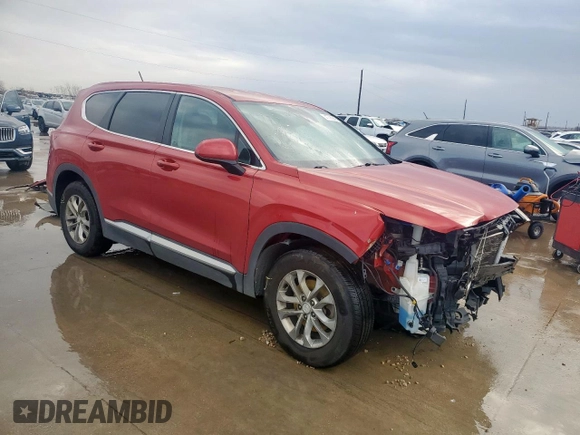 2020 Hyundai Santa Fe SE with VIN 5NMS23AD7LH169071, listed as a Copart auction lot 47725845 with 0 mi miles and Salvage Title. Bid and sale history available at carsss.com. Image 4.