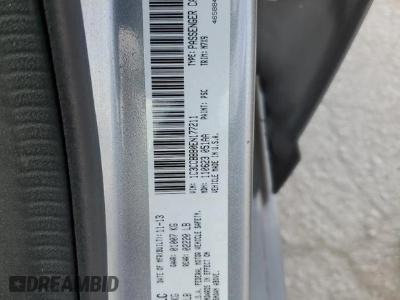 2014 Chrysler 200 Touring z VIN 1C3CCBBB0EN177211, wystawiony jako Copart lot #63526614 z przebiegiem 131 915 mil mil oraz Szkody całkowita. Historia ofert i sprzedaży dostępna na DreamBid. Obrazek 12.