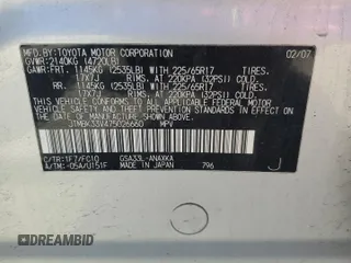 2007 Toyota RAV4 with VIN JTMBK33V475026660, listed as a Copart auction lot 52431145 with 217,608 mi miles and Salvage Title. Bid and sale history available at carsss.com. Image 13.