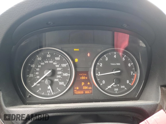 2011 BMW 3 Series 328i xDrive with VIN WBAKF5C57BE656436, listed as a Copart auction lot 53773085 with 122,920 mi miles and Salvage title. Bid and sale history available at DreamBid. Image 9.