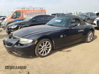 2006 BMW Z4 3.0i with VIN 4USBU33536LW66535, listed as a Copart auction lot 60194975 with 77,493 mi miles and Salvage title. Bid and sale history available at DreamBid. Image 1.