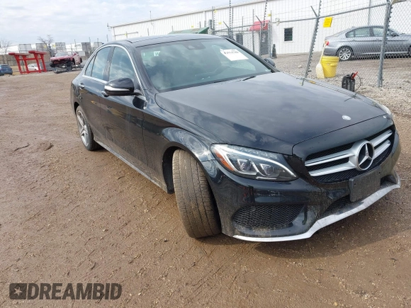 2015 Mercedes-Benz C-Class C 400 with VIN 55SWF6GB5FU029229, listed as a IAAI auction lot 41914780 with 106,038 mi miles. Bid and sale history available at carsss.com. Image 1.