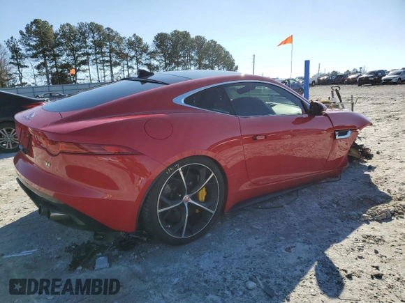 2015 Jaguar F-Type R z VIN SAJWA6DA2FMK18666, wystawiony jako Copart lot #87664215 z przebiegiem 47 277 mil mil oraz Szkoda całkowita • Salvage title. Historia ofert i sprzedaży dostępna na DreamBid. Obrazek 3.