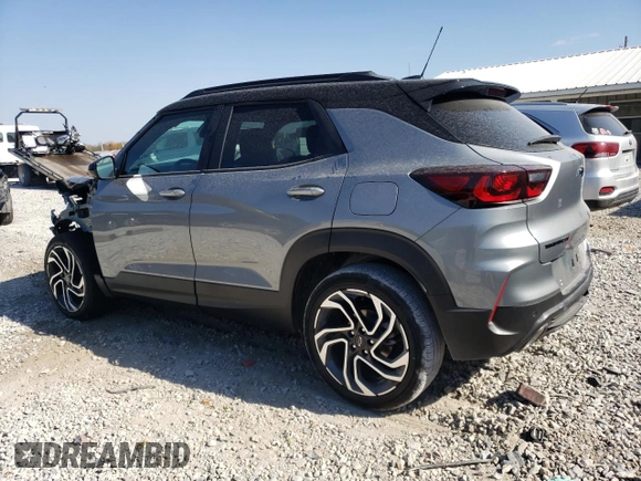 2025 Chevrolet TrailBlazer RS with VIN KL79MTSL6SB046005, listed as a Copart auction lot 77990124 with 356 mi miles and Salvage Title. Bid and sale history available at carsss.com. Image 2.