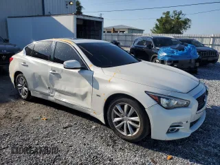 2017 Infiniti Q50 Premium with VIN JN1EV7AR0HM831261, listed as a Copart auction lot 63511775 with 79,484 mi miles and Salvage title. Bid and sale history available at DreamBid. Image 4.