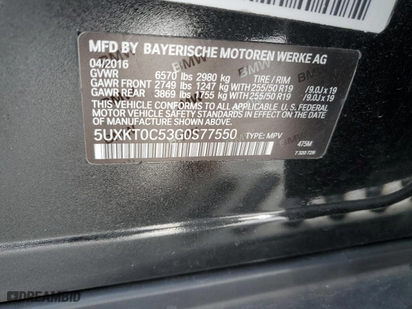 2016 BMW X5 eDrive xDrive40e with VIN 5UXKT0C53G0S77550, listed as a Copart auction lot 88465365 with 100,967 mi miles and Clean Title. Bid and sale history available at carsss.com. Image 13.