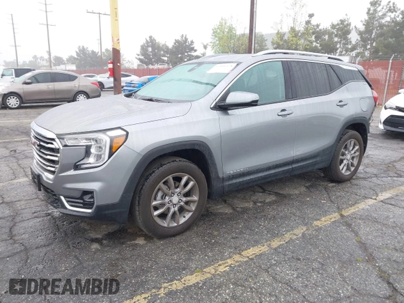 2023 GMC Terrain SLT with VIN 3GKALVEG4PL272230, listed as a IAAI auction lot 41896578 with 21,009 mi miles and . Bid and sale history available at carsss.com. Image 2.