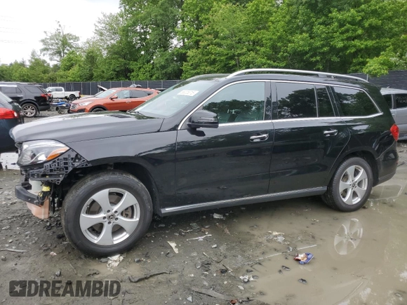 2018 Mercedes-Benz GLS 450 with VIN 4JGDF6EE8JB170616, listed as a Copart auction lot 58005315 with 128,859 mi miles and Salvage title. Bid and sale history available at DreamBid. Image 1.