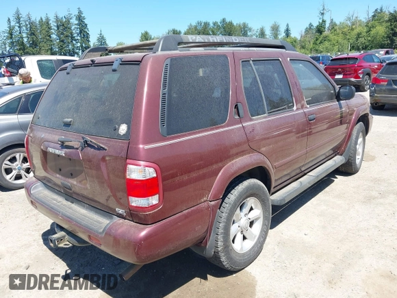 2004 Nissan Pathfinder SE with VIN JN8DR09YX4W917504, listed as a IAAI auction lot 42676685 with 131,574 mi miles and . Bid and sale history available at DreamBid. Image 4.