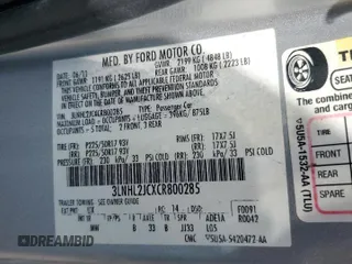 2012 Lincoln MKZ with VIN 3LNHL2JCXCR800285, listed as a Copart auction lot 61723205 with 234,148 mi miles and Salvage title. Bid and sale history available at DreamBid. Image 13.