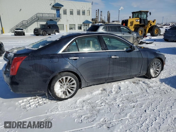 2015 Cadillac CTS Luxury AWD with VIN 1G6AX5SX5F0142864, listed as a Copart auction lot 44492445 with 87,199 mi miles and Salvage Title. Bid and sale history available at DreamBid. Image 3.