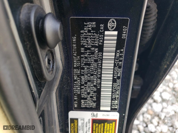 2015 Toyota Camry XLE with VIN 4T1BF1FK8FU487290, listed as a Copart auction lot 44937615 with 51,388 mi miles and Salvage Title. Bid and sale history available at carsss.com. Image 12.