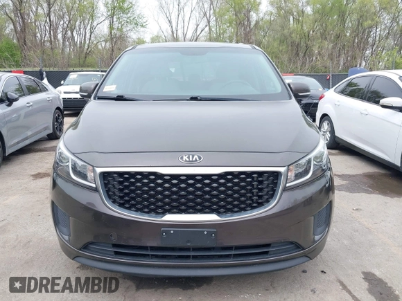 2016 Kia Sedona LX with VIN KNDMB5C17G6093362, listed as a IAAI auction lot 41996581 with 107,160 mi miles and . Bid and sale history available at DreamBid. Image 13.