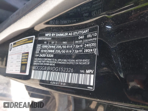 2013 Mercedes-Benz GLK 350 z VIN WDCGG8JB9DG152326, wystawiony jako IAAI lot #42091824 z przebiegiem 175 017 mil mil oraz . Historia ofert i sprzedaży dostępna na DreamBid. Obrazek 9.