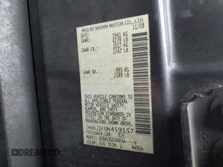 2009 Nissan Altima SL with VIN 1N4AL21E39N459157, listed as a IAAI auction lot 41611019 with 124,267 mi miles and . Bid and sale history available at carsss.com. Image 9.