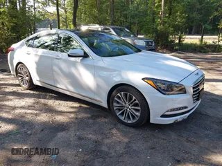 2017 Genesis G80 3.8L z VIN KMHGN4JE6HU168680, wystawiony jako IAAI lot #42524348 z przebiegiem 65 864 mil mil oraz . Historia ofert i sprzedaży dostępna na DreamBid. Obrazek 1.