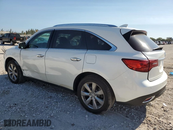 2014 Acura MDX Advance with VIN 5FRYD4H88EB011120, listed as a Copart auction lot 49818075 with 59,560 mi miles and Salvage Title. Bid and sale history available at DreamBid. Image 2.