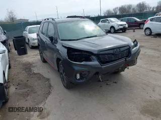 2021 Subaru Forester Sport with VIN JF2SKARC8MH510305, listed as a IAAI auction lot 41932127 with 54,402 mi miles. Bid and sale history available at carsss.com. Image 1.