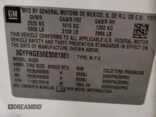 2014 Cadillac SRX Premium Collection z VIN 3GYFNGE36ES581361, wystawiony jako Copart lot #88540815 z przebiegiem 137 047 mil mil oraz Nie do naprawy. Historia ofert i sprzedaży dostępna na DreamBid. Obrazek 13.