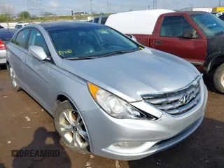 2012 Hyundai Sonata 2.4L Limited PZEV with VIN 5NPEC4AC8CH358905, listed as a IAAI auction lot 42010822 with 153,573 mi miles. Bid and sale history available at carsss.com. Image 1.