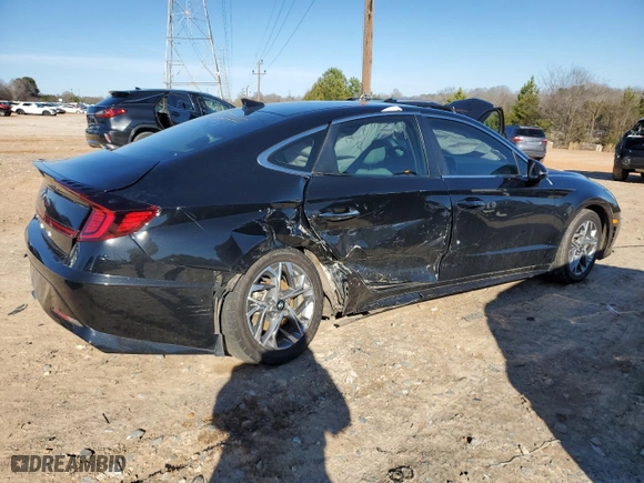 2020 Hyundai Sonata SEL with VIN 5NPEF4JA7LH060755, listed as a Copart auction lot 45765235 with 106,116 mi miles and Salvage Title. Bid and sale history available at carsss.com. Image 3.
