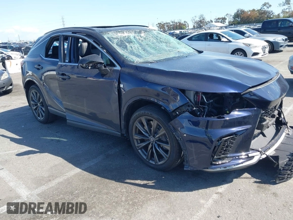2023 Lexus RX 350 with VIN 2T2BAMCA3PC017131, listed as a IAAI auction lot 41965100 with 23,344 mi miles and . Bid and sale history available at DreamBid. Image 1.