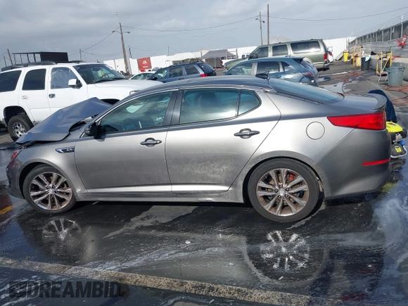2015 Kia Optima SX Turbo with VIN 5XXGR4A69FG474261, listed as a IAAI auction lot 41103677 with 119,988 mi miles. Bid and sale history available at carsss.com. Image 14.